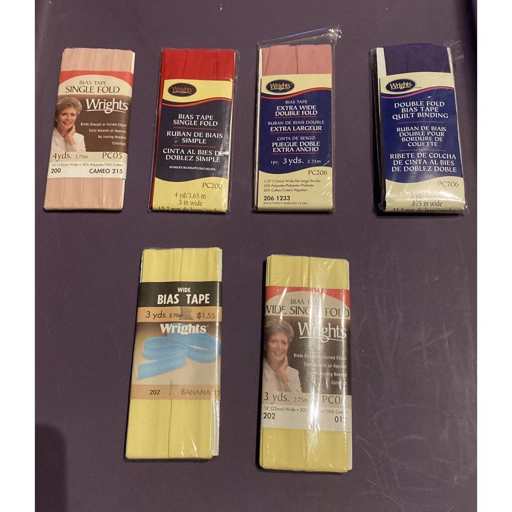 NEW Lot of Wrights‎ Bias Tapes. Multiple Colors and Widths. Single, Extra Wide